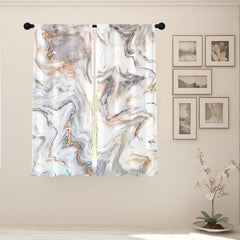 Marble Decorative Curtains Waterproof Modern Pink Gray Green Rod Pocket Curtains