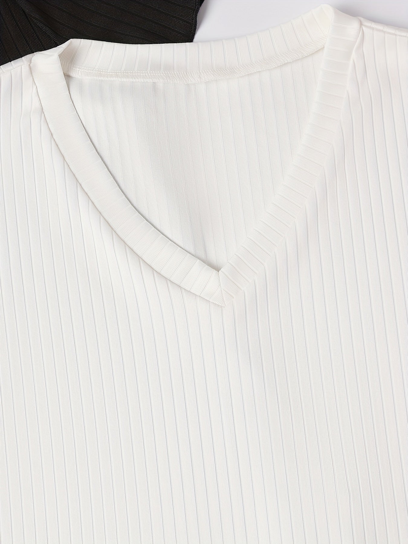 Basic Bodysuit V Neck Short Sleeve