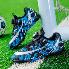 Boy's TF Football Boots Rotating Buckle Anti-Skid Soccer Cleats