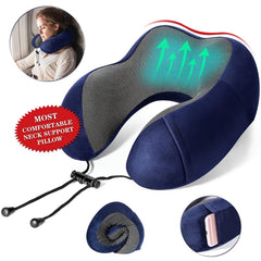 Memory Foam U Shape Pillow for Travel Office Neck Support