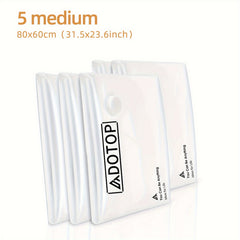 5pcs Vacuum Compression Storage Bag for Clothes Blankets Shirts