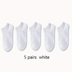 5pairs Boys Kids Thin Breathable Odor Resistant Sports Socks