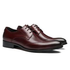 FARWARWO Men's Wingtip Leather Oxford Shoes Pointed Toe Formal Dress Shoes