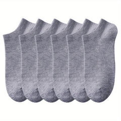 6 Pairs Solid Ankle Socks Comfy Short Women's Stockings Casual All match
