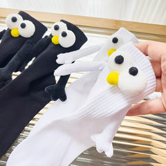 Men's Magnetic Holding Hands Crew Socks 2 Pairs