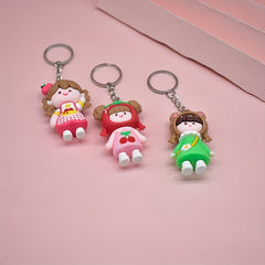 4pcs Doll Keychain Key Ring Purse Bag Pendant Car Key Pendant