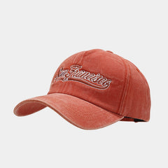 Alphabet Embroidery Washed Baseball Cap Outdoor Sunscreen Cap