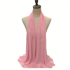 Solid Scarf Hijab Shawl Windproof Head Wraps Women's Turban