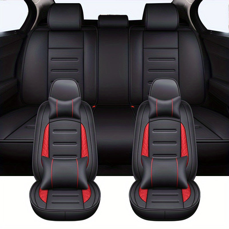 5 Seat Car Seat Cover YNOOH PU Leather Auto Cushion Protector