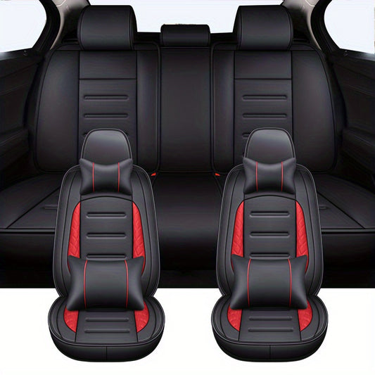 5 Seat Car Seat Cover YNOOH PU Leather Auto Cushion Protector