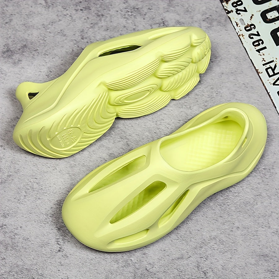 Men's Lightweight Slip On Platform Clogs - Outdoor Hollow Out Sandals
