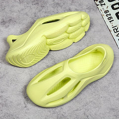 Men's Lightweight Slip On Platform Clogs - Outdoor Hollow Out Sandals