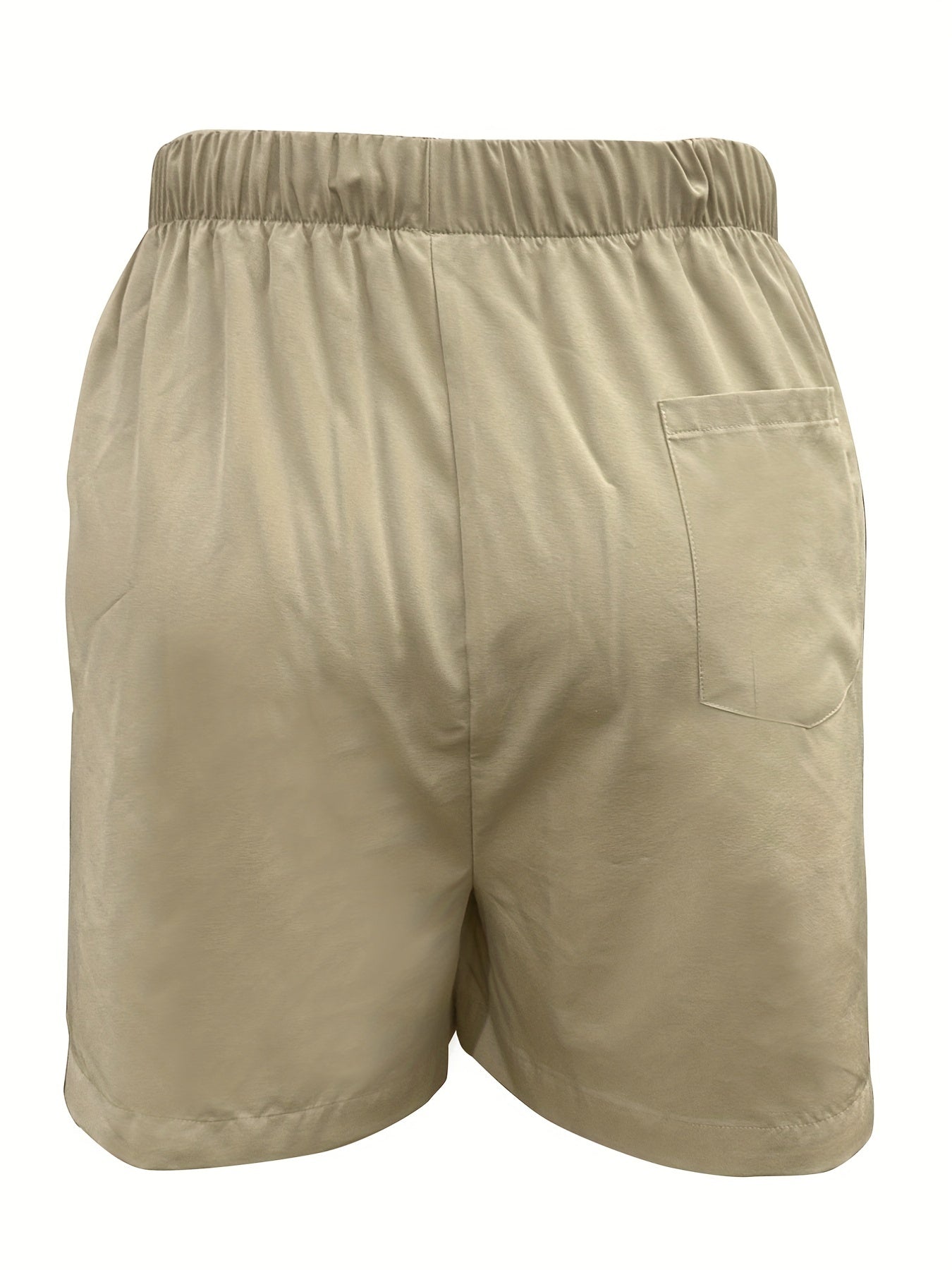 Solid Wide Leg Drawstring Shorts With Pockets