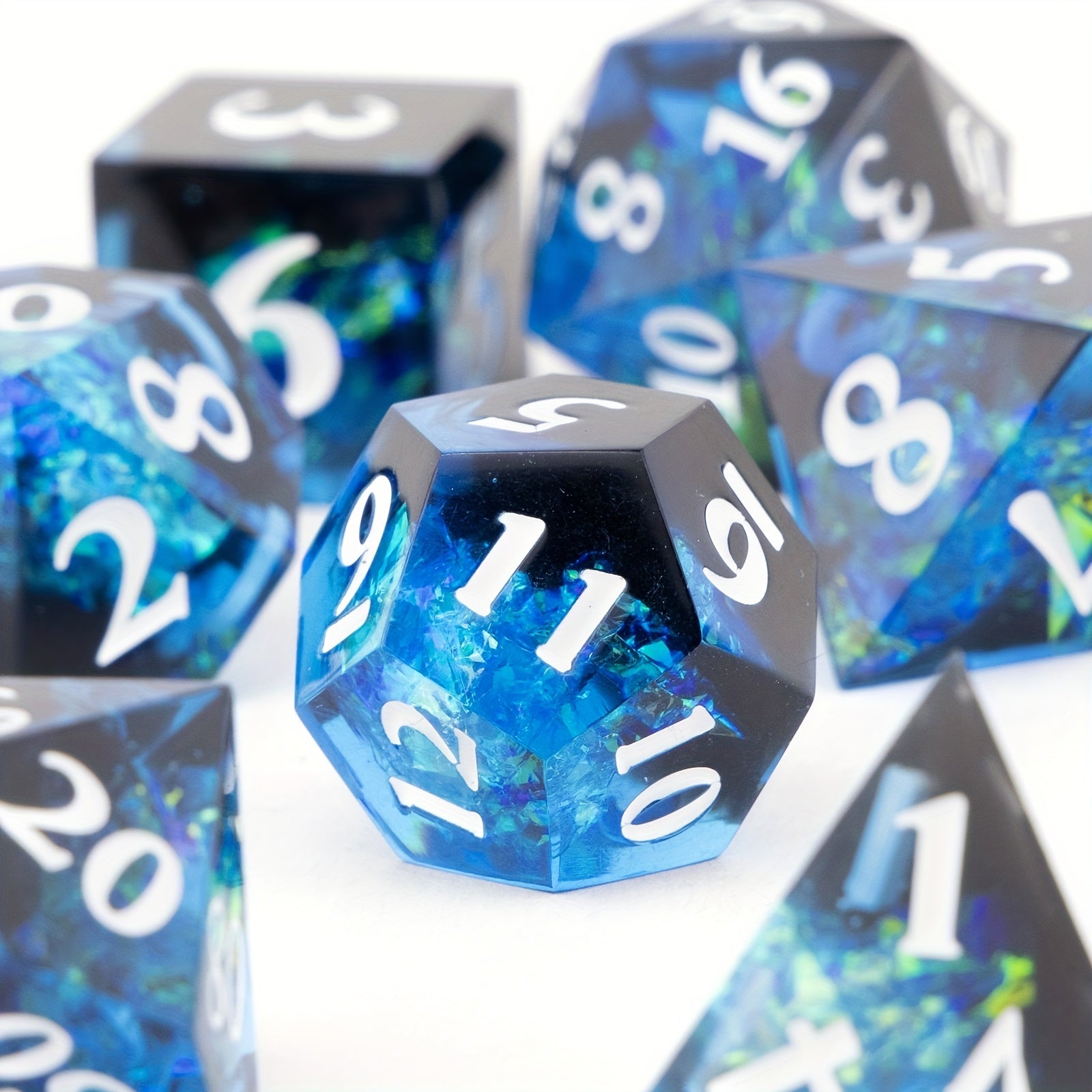 7pcs Resin Polyhedral Dice Set For RPGs & Board Games