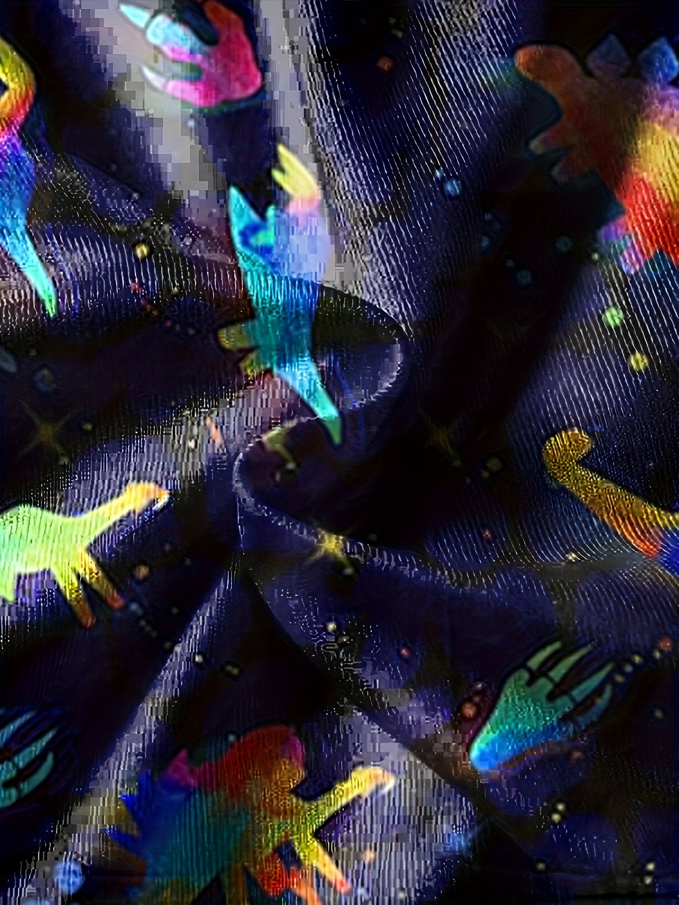 Dreamy Tie Dye Dino Zip Hooded Jacket Spring Fall