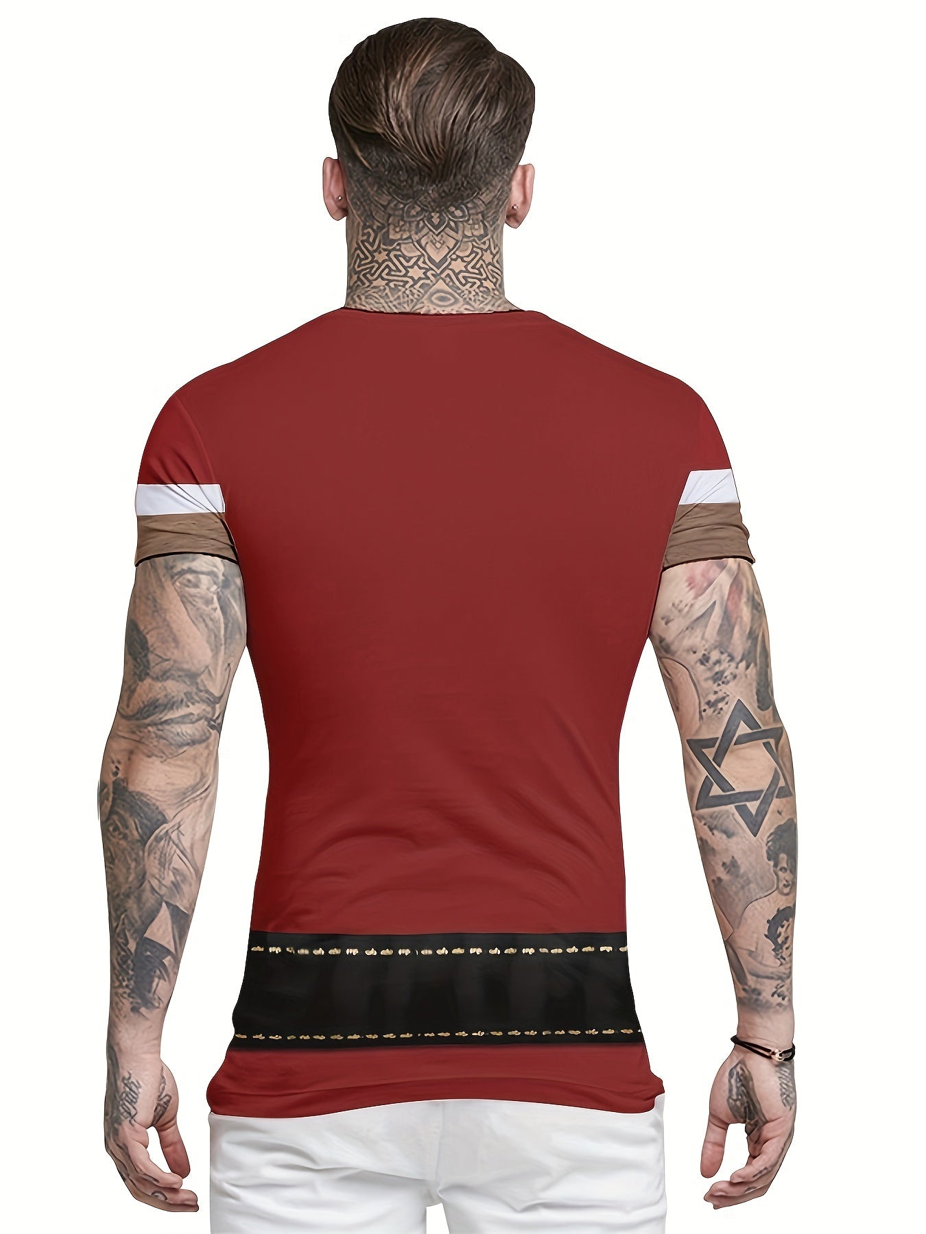 Christmas Graphic Print T shirt Men's Street Style Tee Shirt