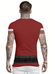 Christmas Graphic Print T shirt Men's Street Style Tee Shirt