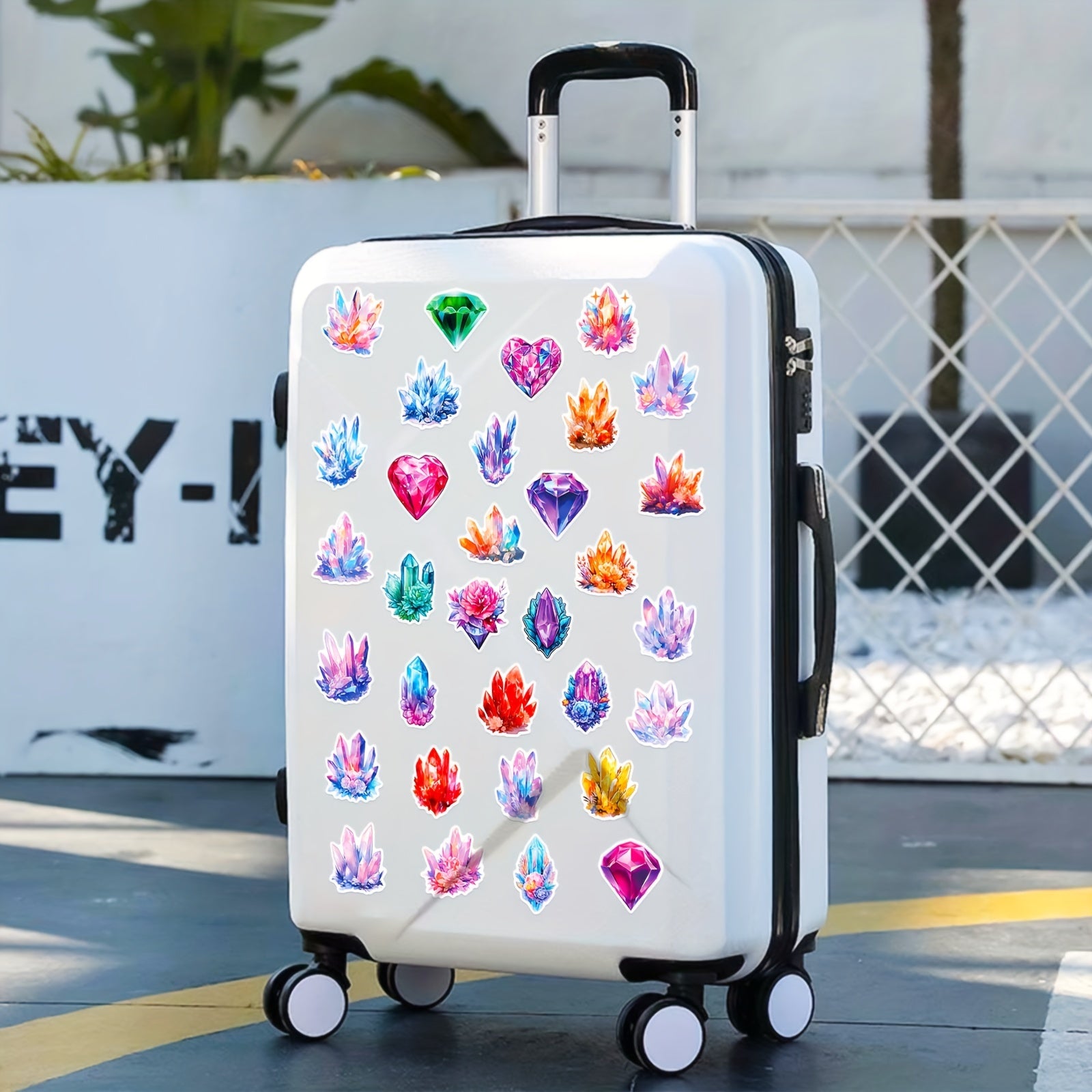 50pcs Crystal Column Stickers Colorful Rhinestone Decoration DIY Stickers