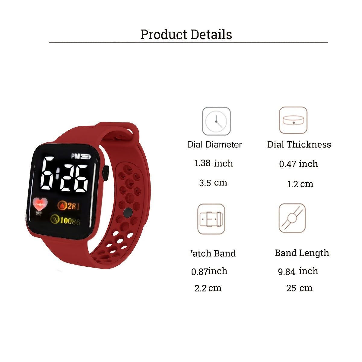 Kids Love Calendar LED Watch Boys Girls