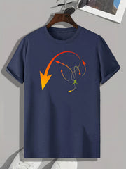 Arrows Print Men's Graphic T-shirt for Summer