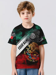 Mexico Flag 3D Print Boys Tee Lightweight Round Nec