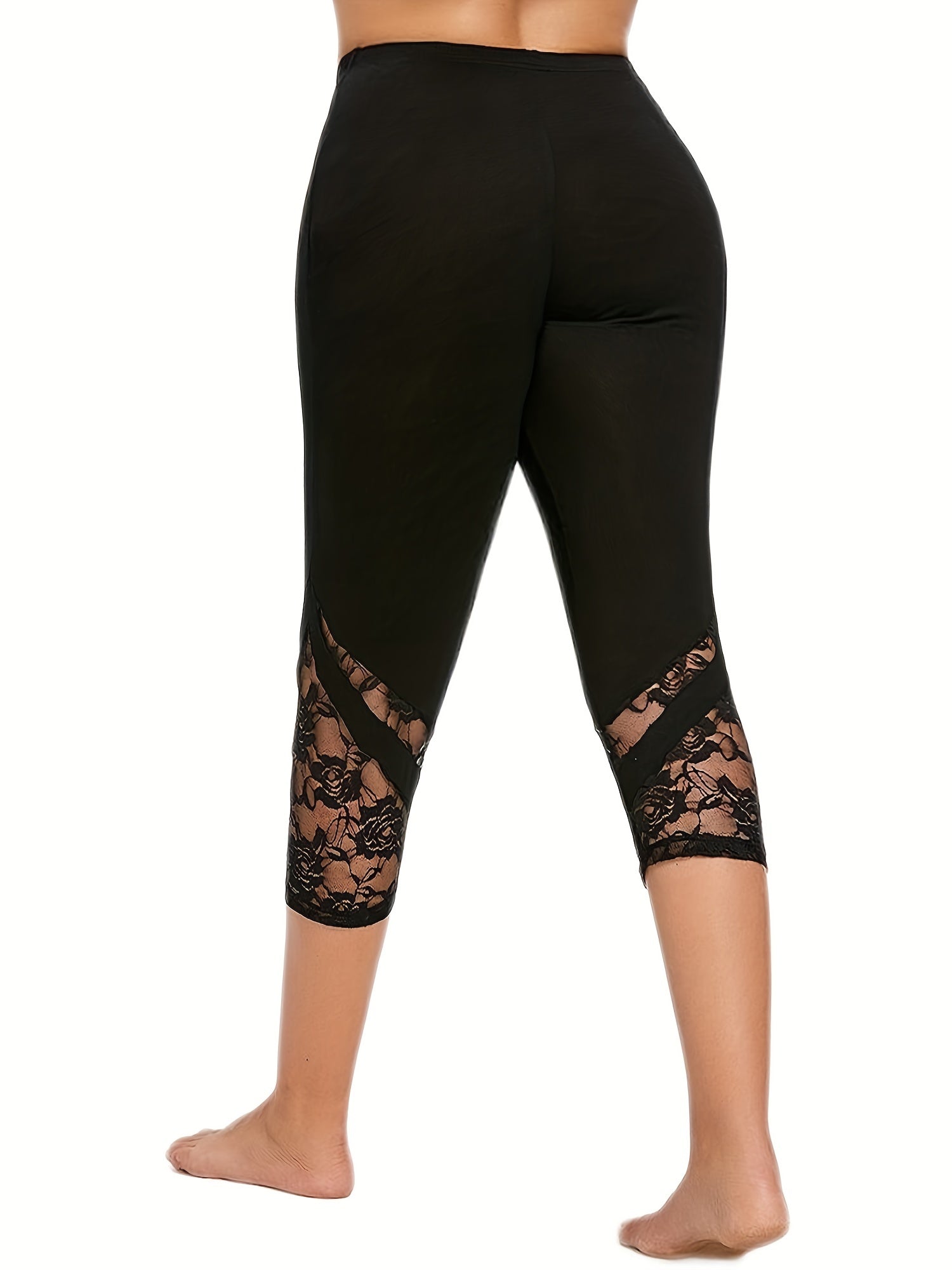 Lace Skinny Capris Leggings Sexy Crop Leggings