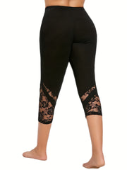 Lace Skinny Capris Leggings Sexy Crop Leggings