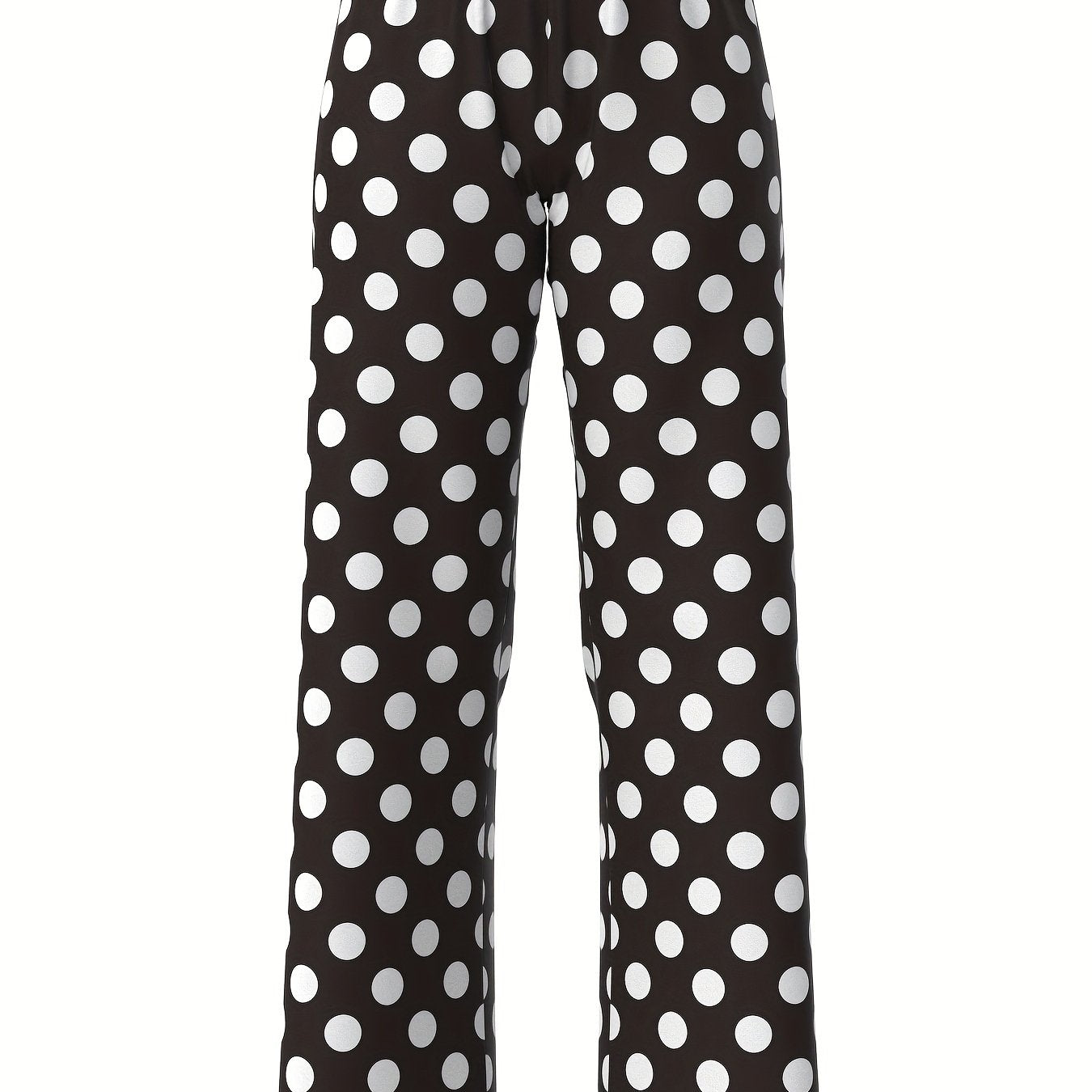 Polka Dot Wide Leg Jogger Pants Women's Activewear