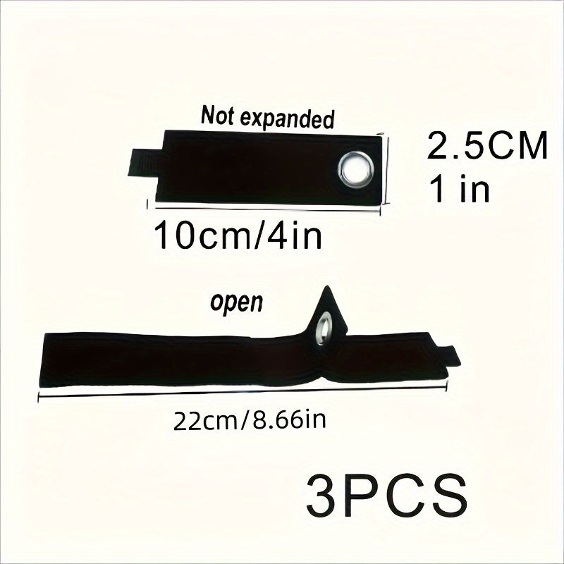 3pcs Extension Cord Organizer Hanger with Hook and Loop Cord Wrap