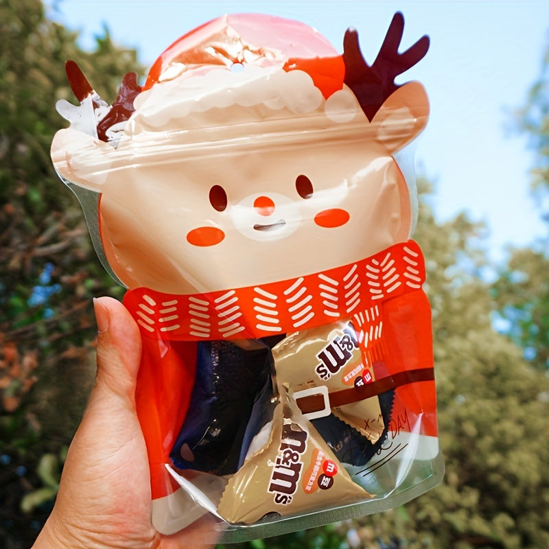 10pcs Christmas Gingerbread Man Candy Cookie Bags