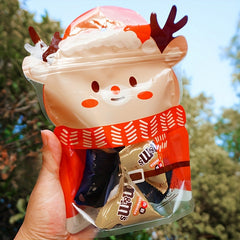 10pcs Christmas Gingerbread Man Candy Cookie Bags