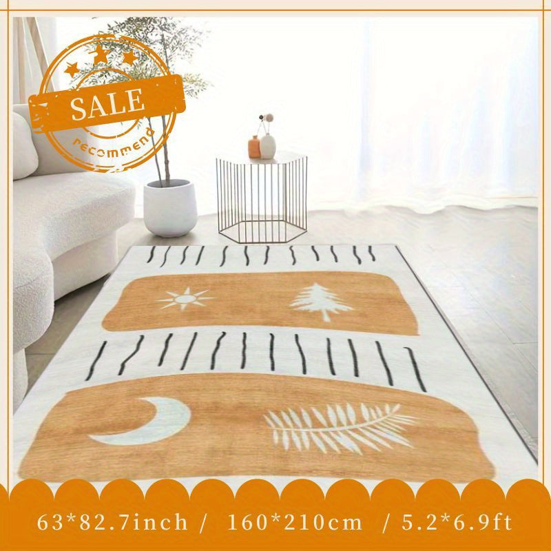 Soft Fluffy Faux Cashmere Area Rug Anti-slip TPR Washing Bottom 1.5kg