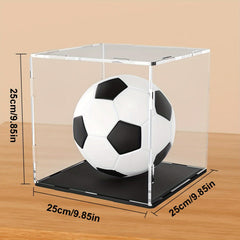 2pcs Acrylic Football Display Case Dustproof Protective Box