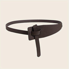 Soft Lychee Pattern Adjustable Girdle Women's Decorative Waistband Dress Belts
