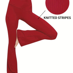 Women's High Waist Flared Leggings Yoga Pants