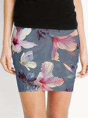 Floral Print Mini Skirt Casual Skinny Skirt For Spring & Summer