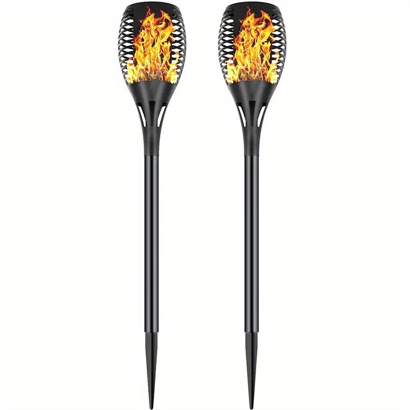 Solar Flame Lights Outdoor 12LEDs Waterproof Landscape Plug-In Lawn Light