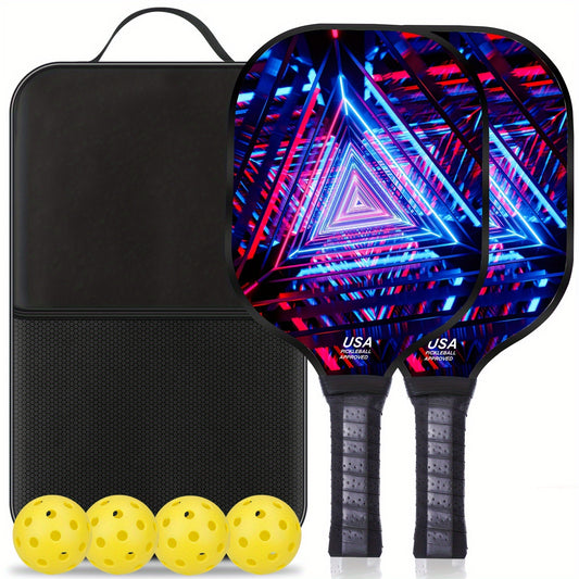 2pcs Pickleball Paddles Set Of 2 With 4 Balls