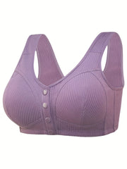 Plus Size Front Closure Wireless Comfort Bralette