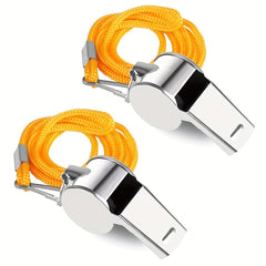 Stainless Steel Sports Whistle with Lanyard - Referee Coach Whistle