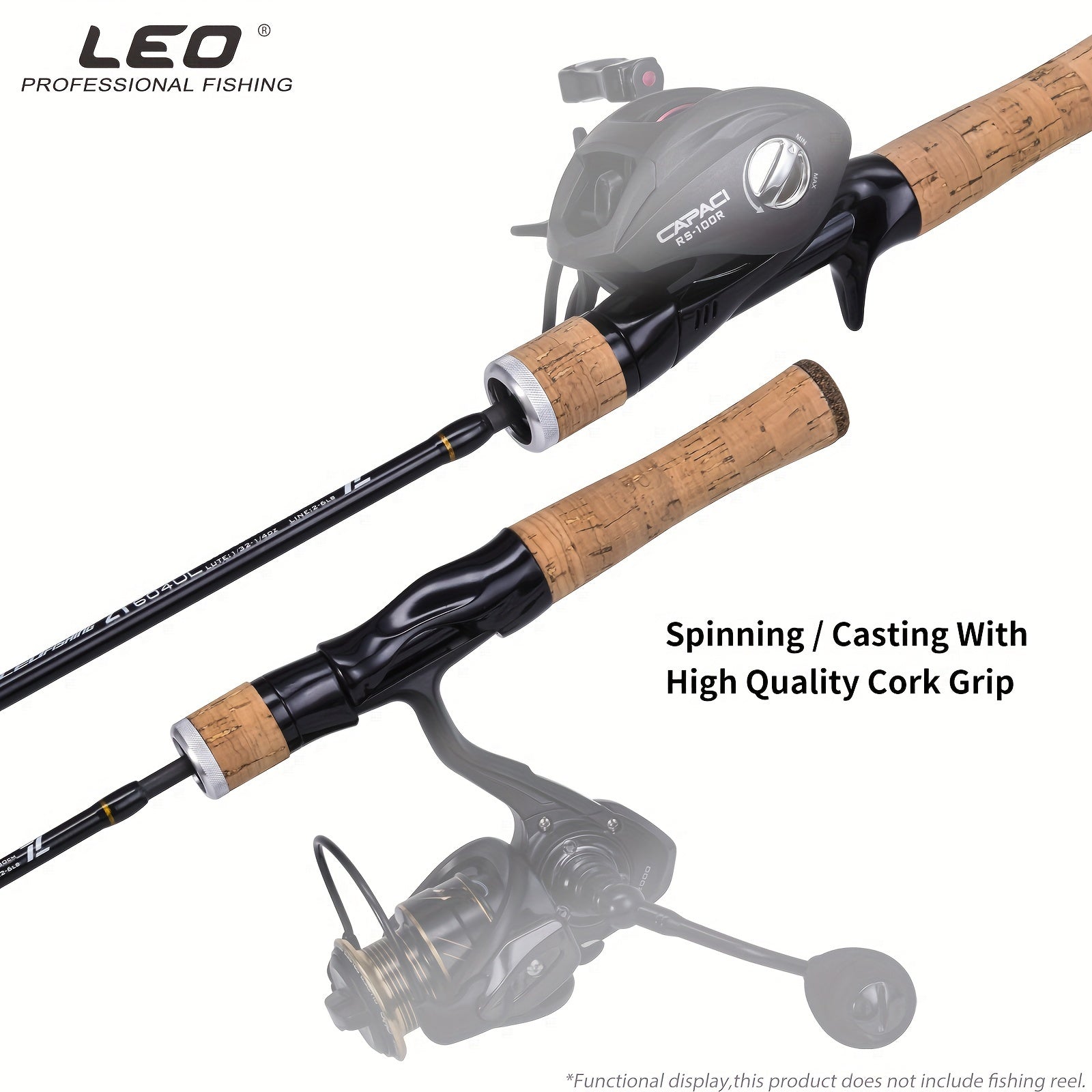 LEOFISHING Portable Travel Fishing Rod Lightweight Spinning Casting Rod