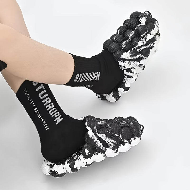 Men's Massage Bubble Slides Non-Slip Spa Slippers
