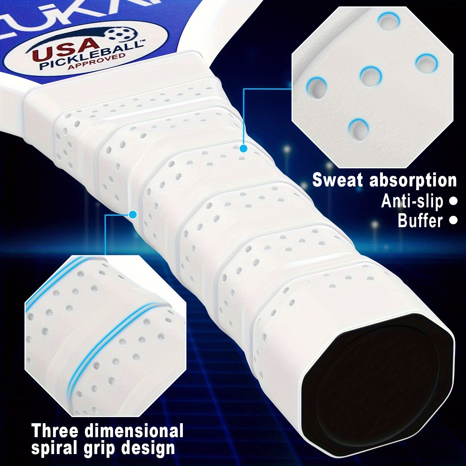 USAPA Approved Pickleball Paddles Set Of 2 with Rackets, Tapes, Overgrip, Towel