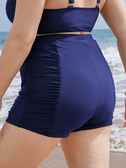 Ruched High Rise Bikini Bottoms