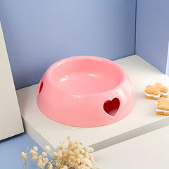 Love Hole Pet Food Bowl Outdoor Dog Feeder Cat Dog Food Storage Bowl