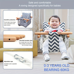Canvas Baby Swing with Soft Backrest Cushion