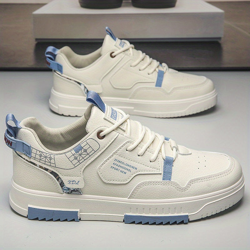 Men's Lace-up Skate Shoes Sporty Low Top Sneakers