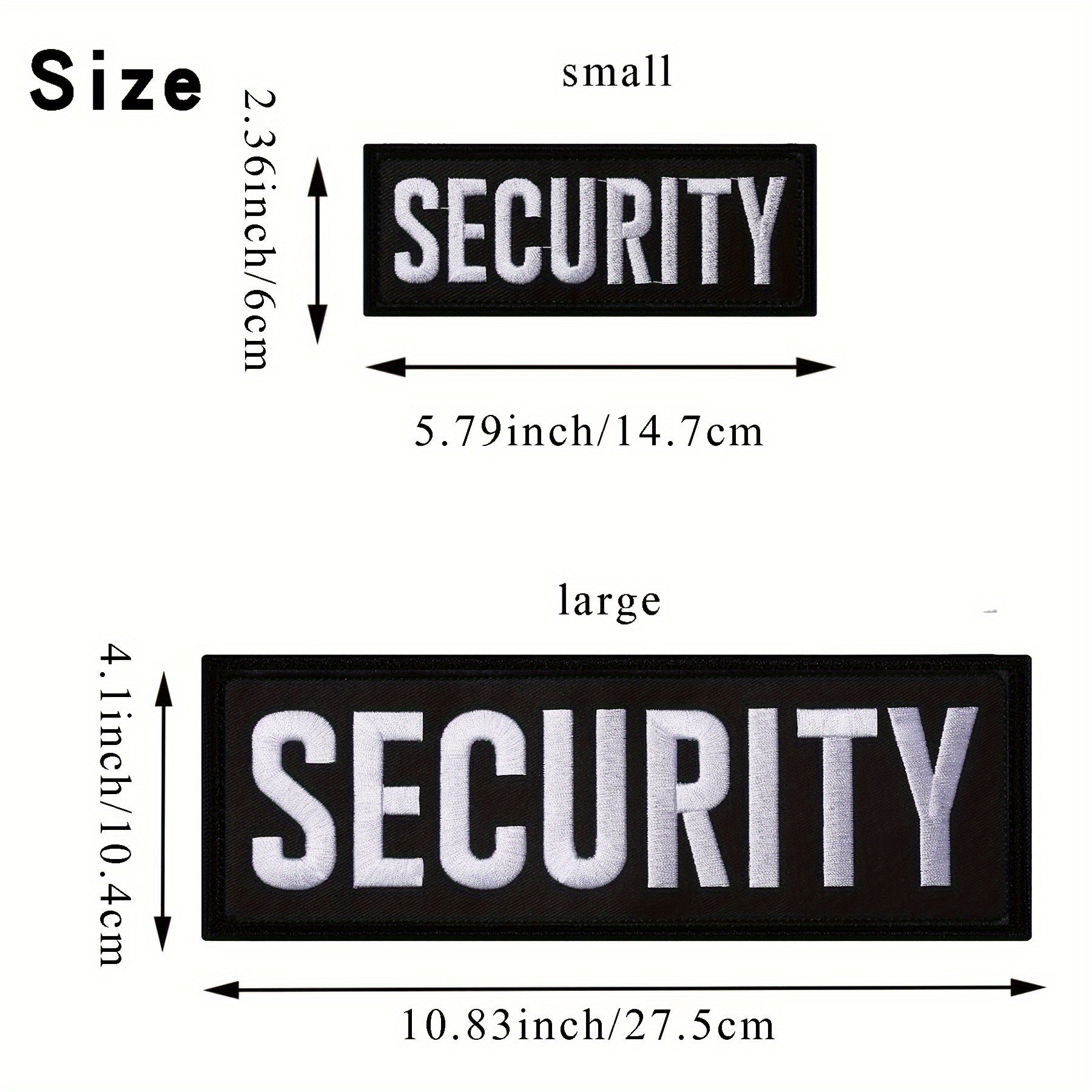 1pc SECURITY Embroidered Morale Patches For Caps Uniforms Ves