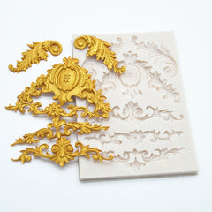 Retro Lace Silicone Mold Resin Baking Tool DIY Cake Pastry Fondant Moulds