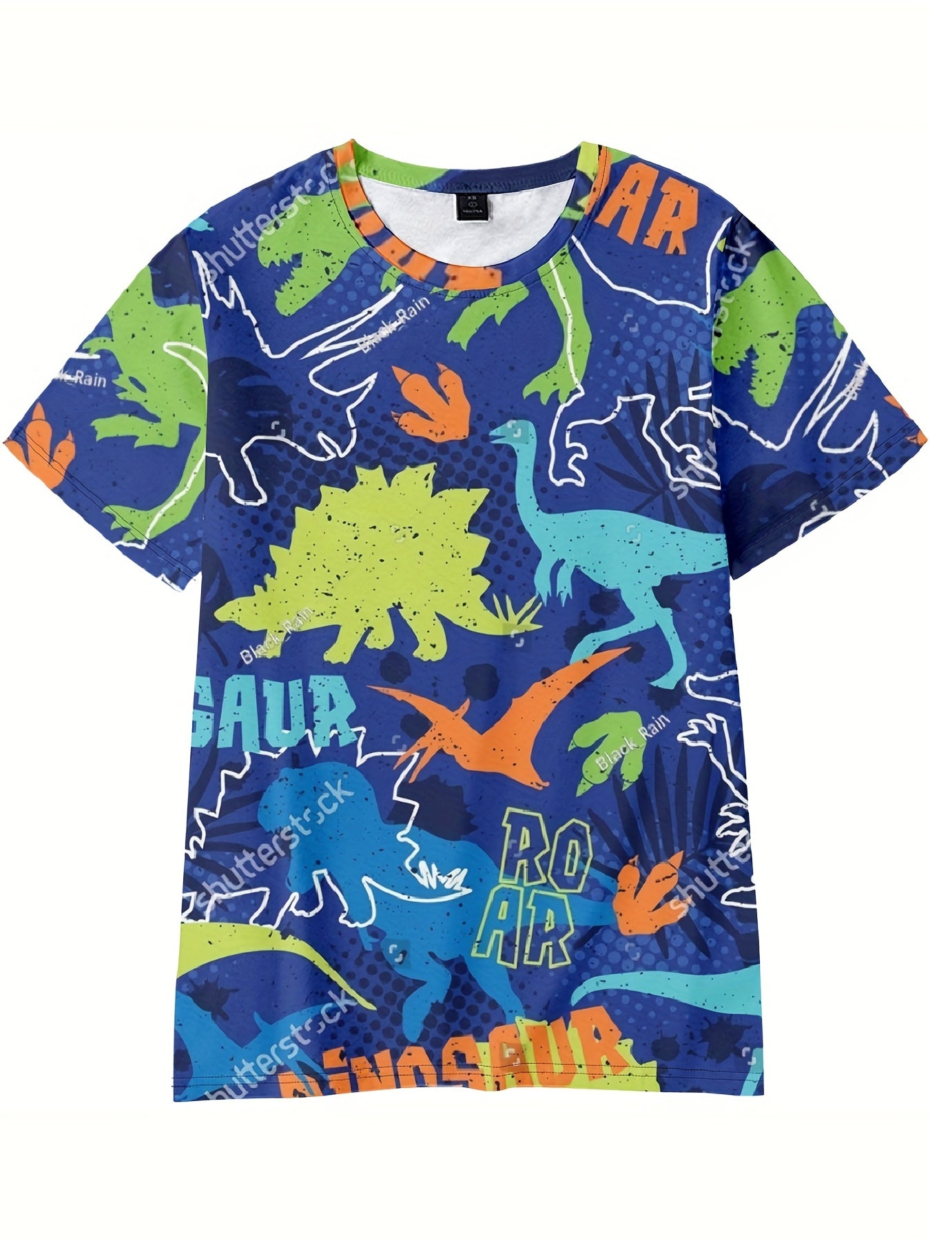 Boys' Dinosaur Graphic T Shirt Active Stretch Tee